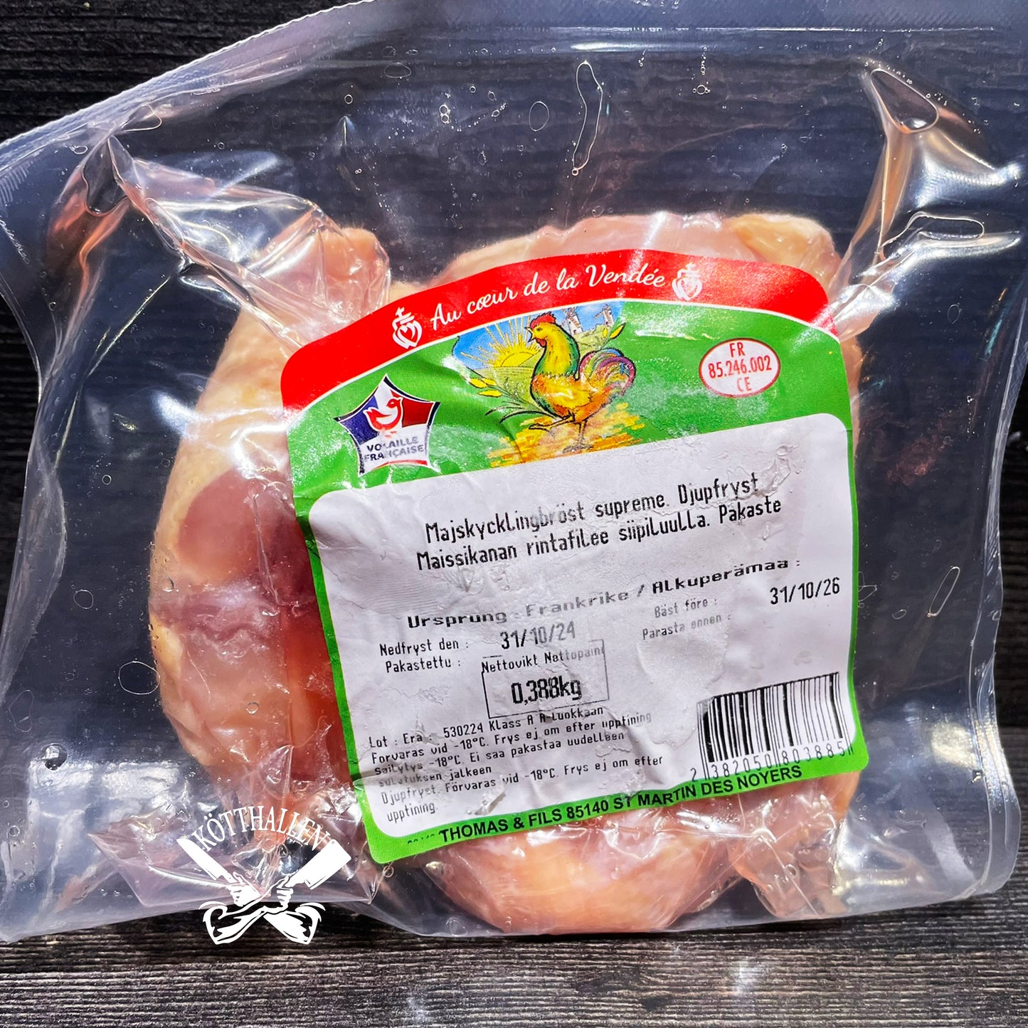 MAJSKYCKLINGBRÖST MED SKINN