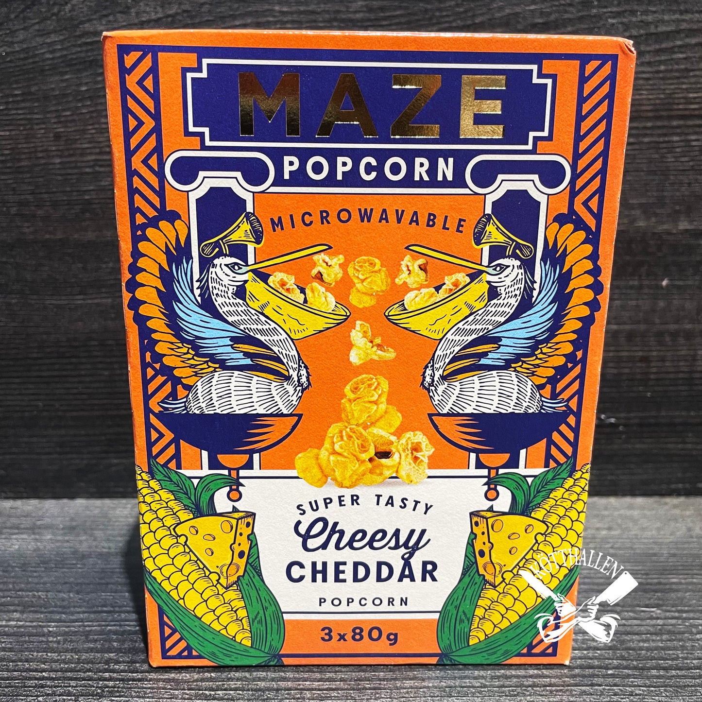 CHEESY CHEDDAR POPCORN, MAZE