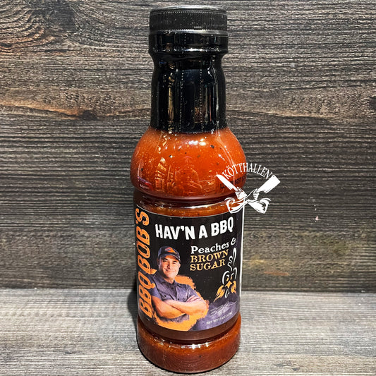 PEACHES & BROWN SUGAR BBQ-SAUCE, BBQ BOB'S