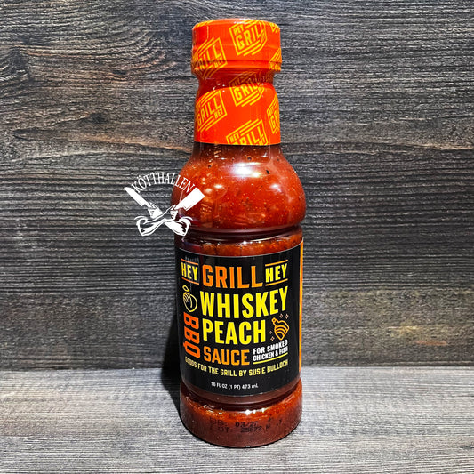 WHISKEY & PEACH BBQ-SAUCE, HEY GRILL