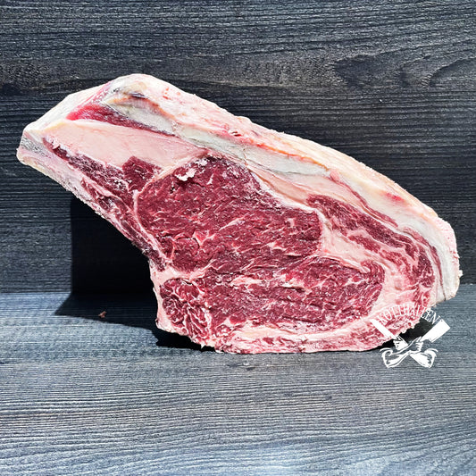COWBOY STEAK, BLACK ANGUS, CHARRA
