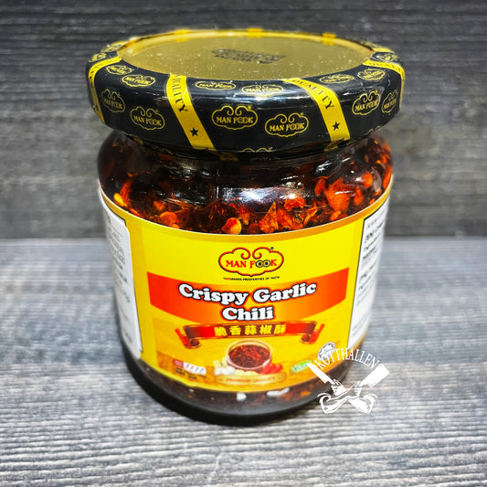 CRISPY GARLIC CHILI, MAN FOOK