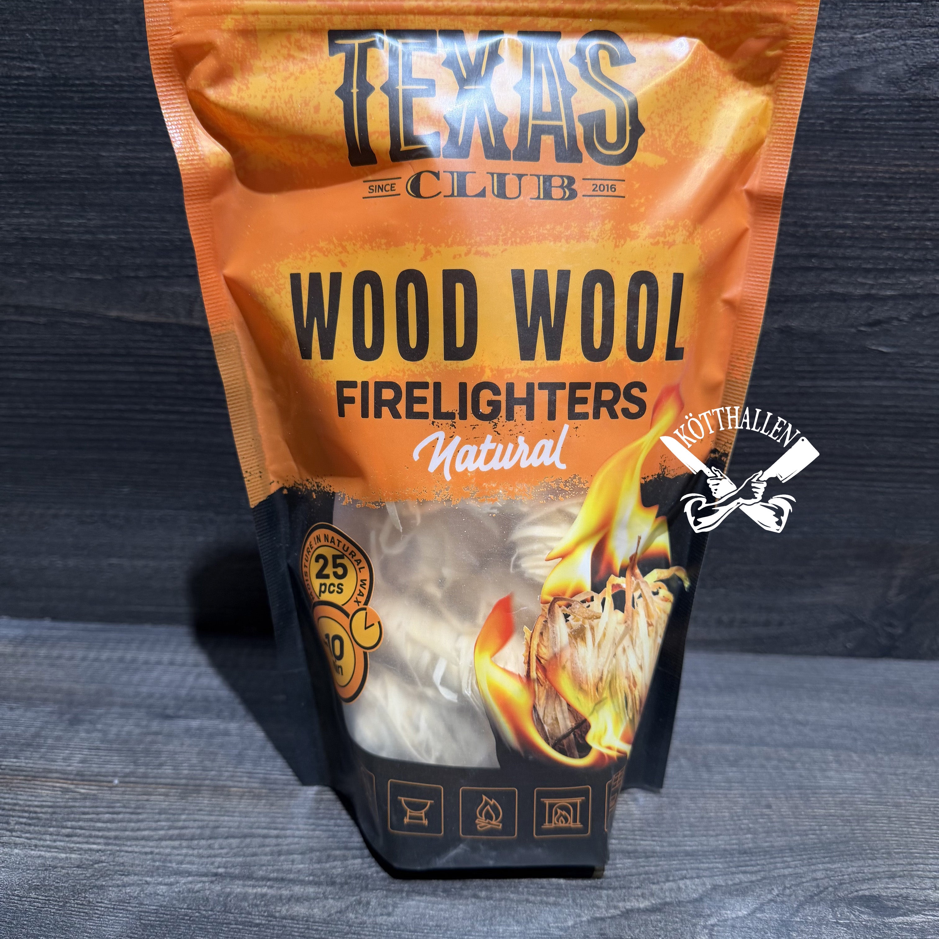 WOOD WOOL FIRELIGHTERS NATURAL, TEXAS CLUB