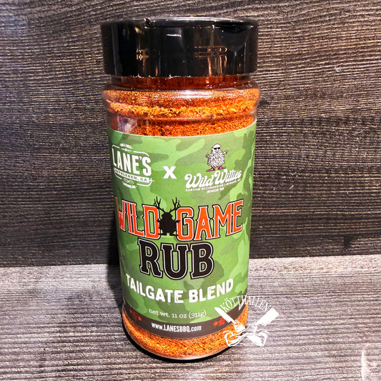 WILD GAME RUB TAILGATE BLEND, LANE'S BBQ X WILD WILLIES