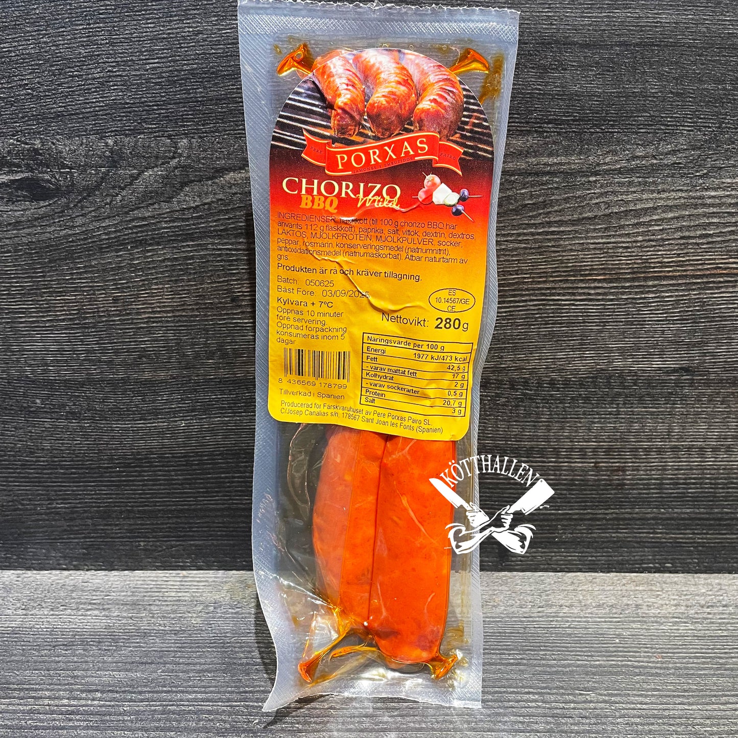CHORIZO BBQ MILD, PORXAS