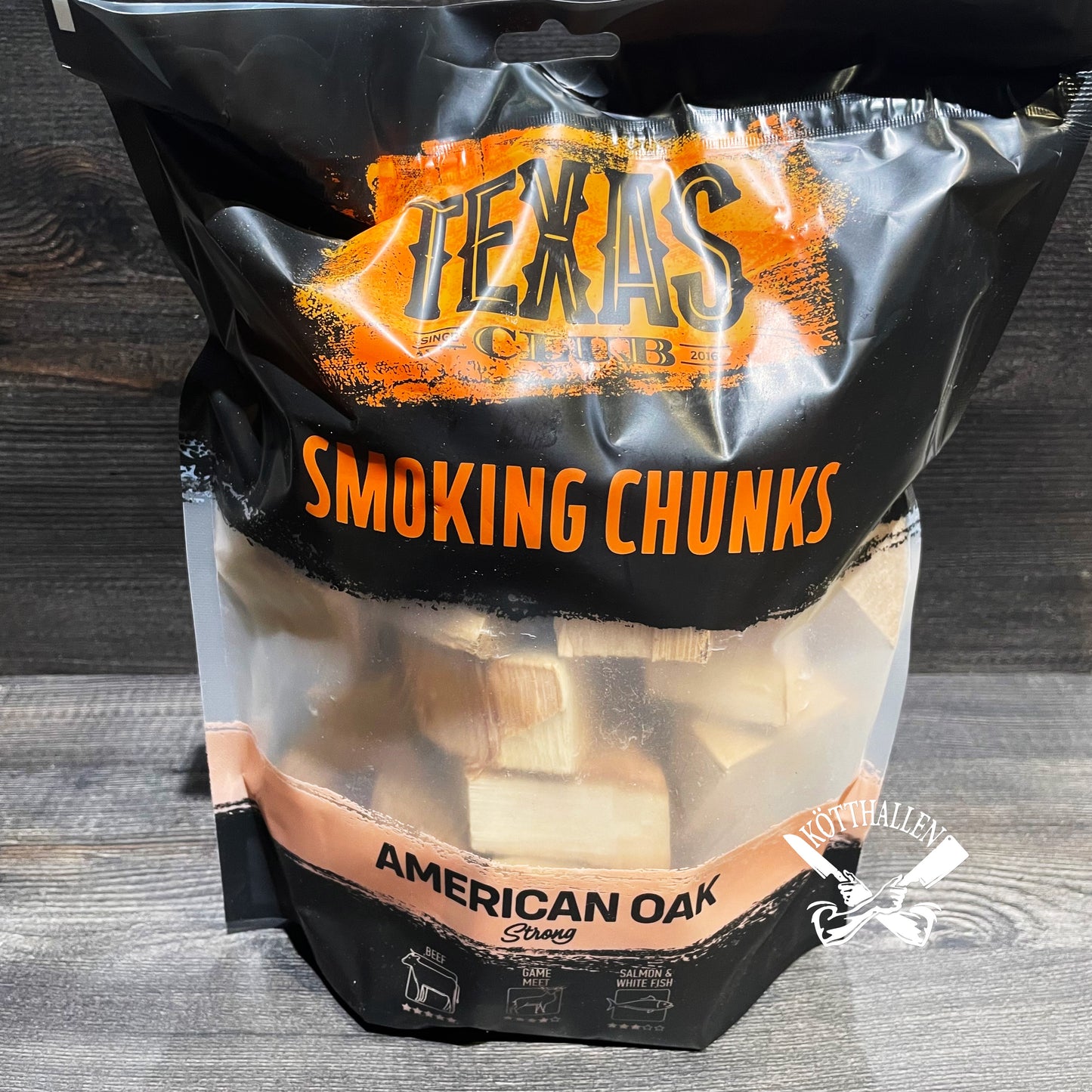 SMOKING CHUNKS AMERICAN OAK, TEXAS CLUB