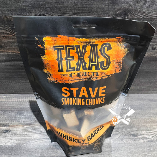STAVE SMOKING CHUNKS WHISKEY BARREL, TEXAS CLUB